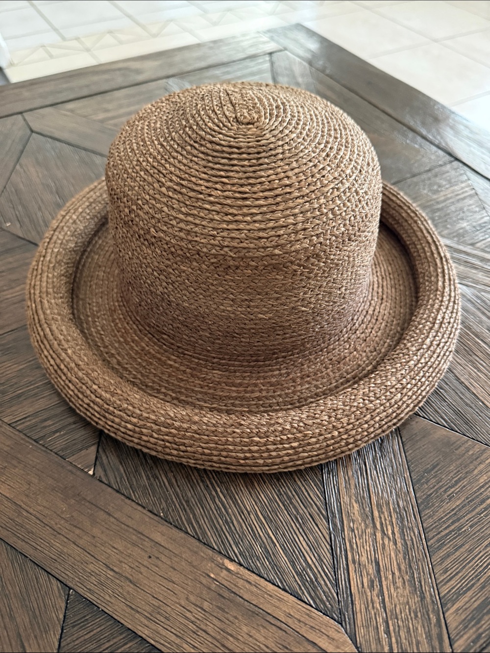 Helen Kaminski Hand-Crocheted Raffia Sun Hat | Packable | Natural Raffia